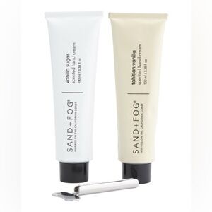 Sand + Fog Vanilla Sugar & Tahitian Vanilla Hand Cream Set-tube roller, gourmand
